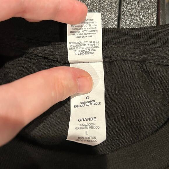 M & O Bat Black Graphic SS Tee Size L - Picture 6 of 7